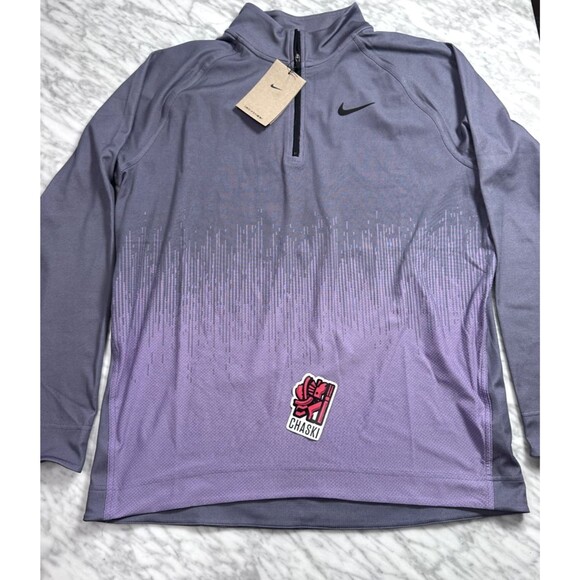 Nike Golf Dri-Fit ADV Tour 1/2 Zip Top Daybreak Purple Men Medium FD5833-509 - Picture 1 of 9